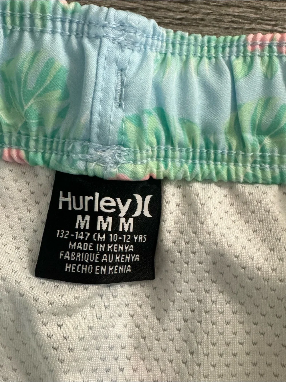 Hurley Boys Hybrid Shorts Size M 10/12 Yrs Tropical Print 4 Way Stretch
